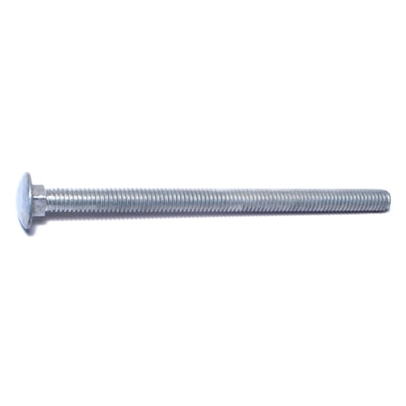 Midwest Fastener Carriage Bolt, Square Neck, 18 (Coarse), 5 in L, Steel, Hot Dipped Galvanized, 50 PK 05496
